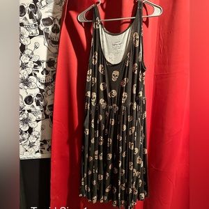 Torrid leopard skulls skater dress